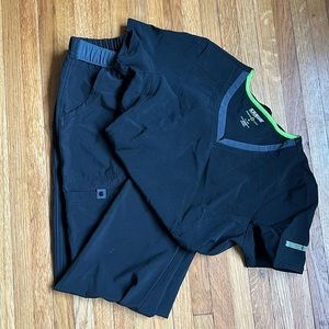 Black Scrub Set